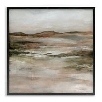 Stupell Industries Rugged Dunes Landscape Abstract Painting Black Framed Art Print Wall Art, 12 x 12