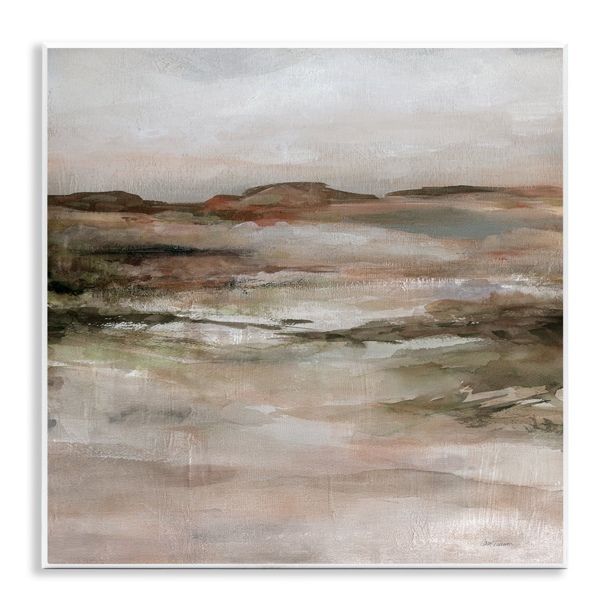 Stupell Industries Rugged Dunes Landscape Abstract Painting Unframed Art Print Wall Art, 12 x 12