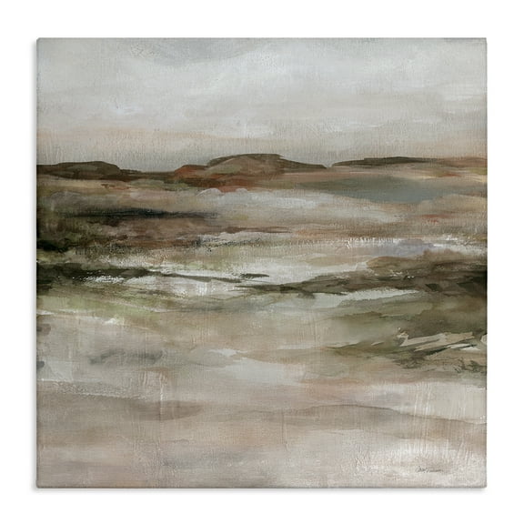 Stupell Industries Rugged Dunes Landscape Abstract Painting Wrapped Canvas Art Print Wall Art, 17 x 17