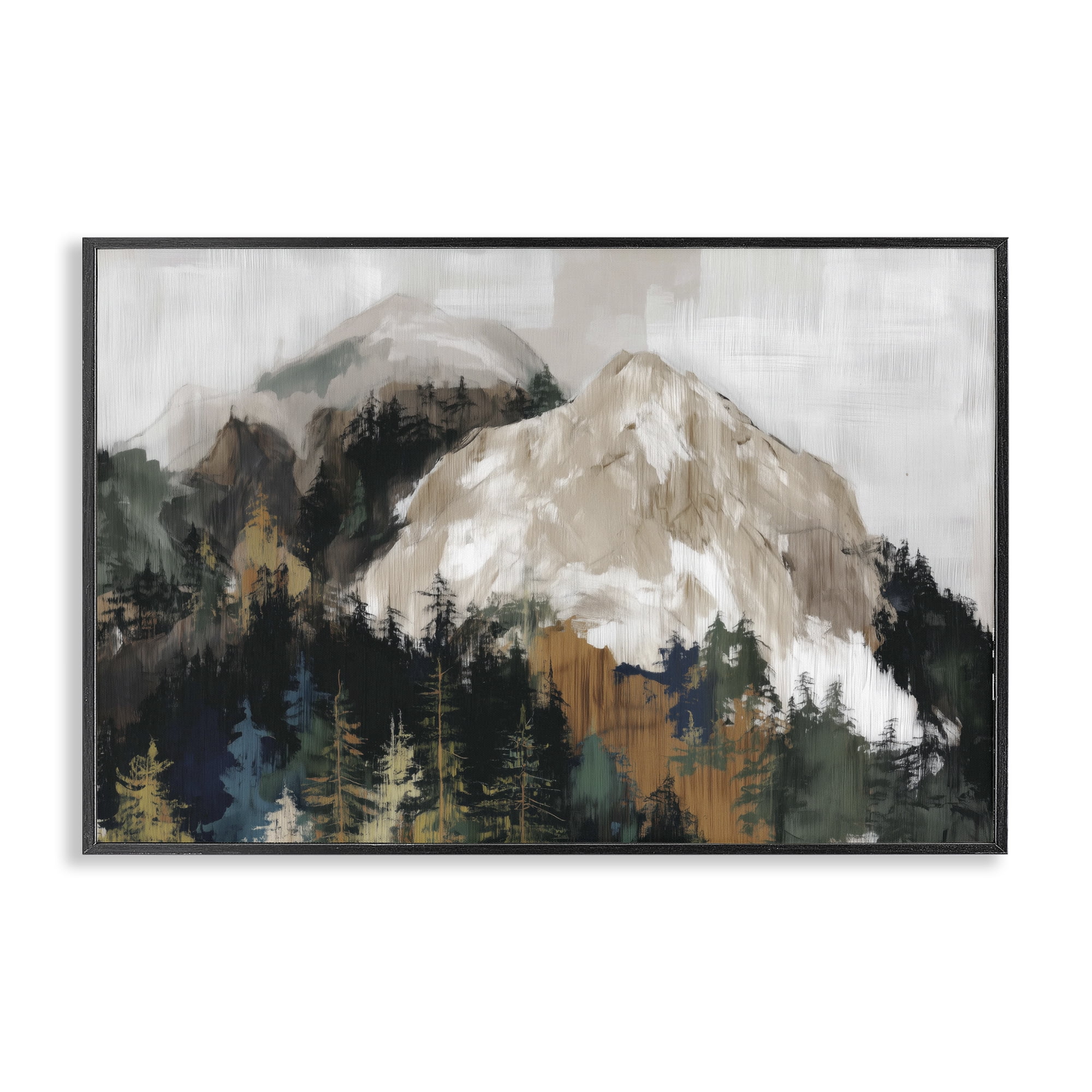 Stupell Industries Rugged Mountain Peaks Black Framed Giclee Art, design by Chromatic Storm Studio