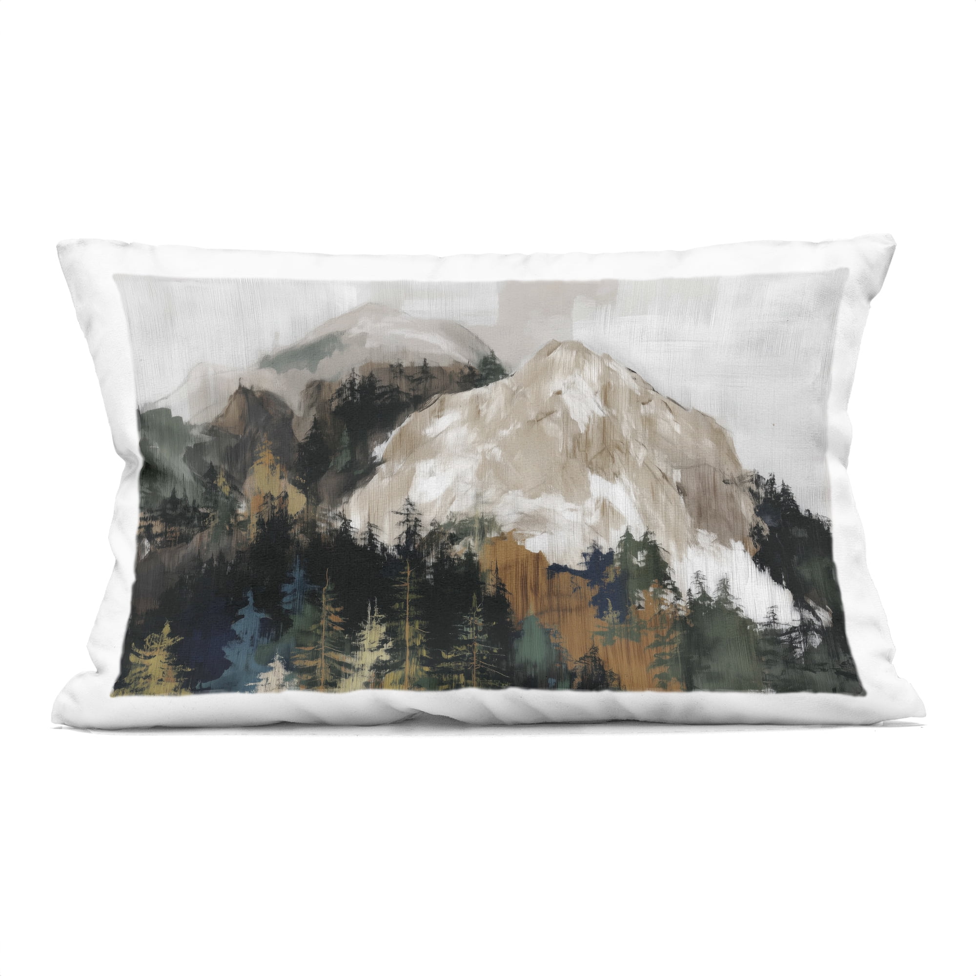 Stupell Industries Rugged Mountain Peaks Decorative Printed Throw Pillow, design by Chromatic Storm Studio, 14 x 7 x 20