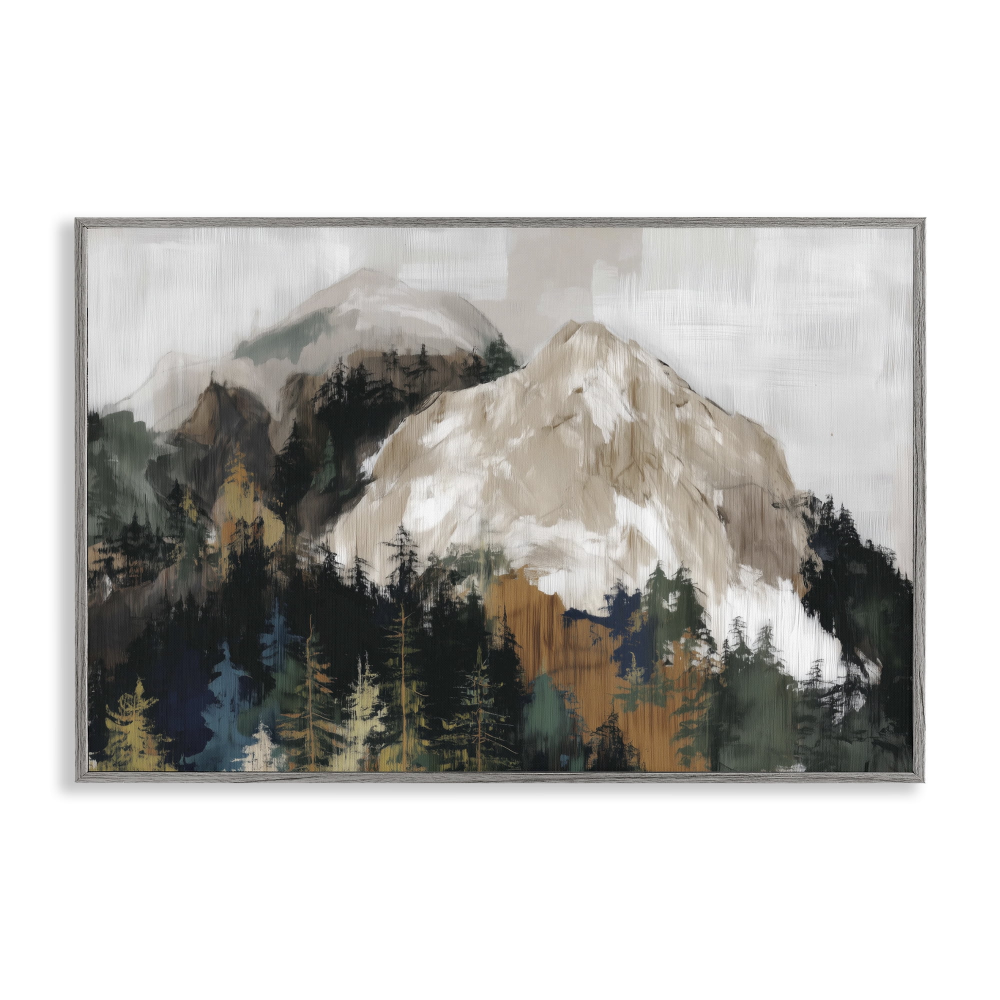 Stupell Industries Rugged Mountain Peaks Gray Framed Giclee Art, design by Chromatic Storm Studio
