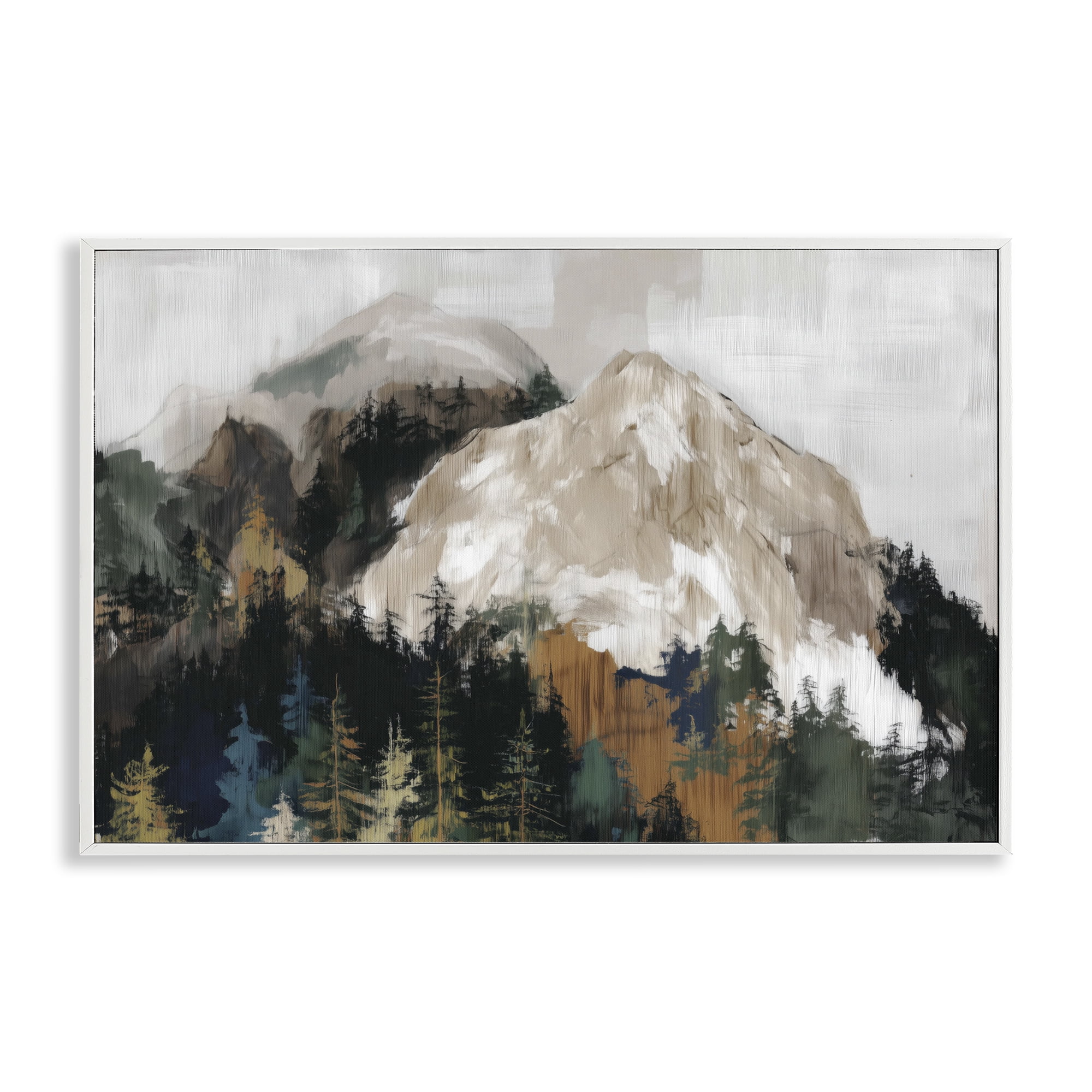 Stupell Industries Rugged Mountain Peaks White Framed Giclee Art, design by Chromatic Storm Studio