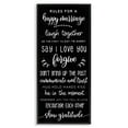 Stupell Industries Rules for Happy Marriage Typography Painting Black