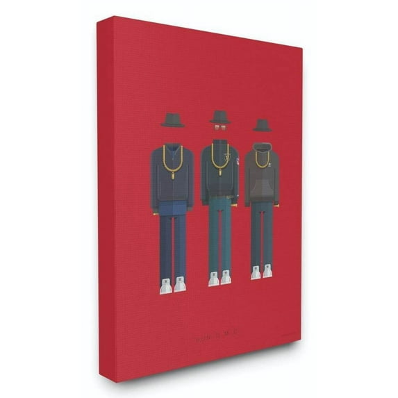 Stupell Industries Run DMC Famous People Characters Fashion Design Canvas Wall Art by Fred Birchal