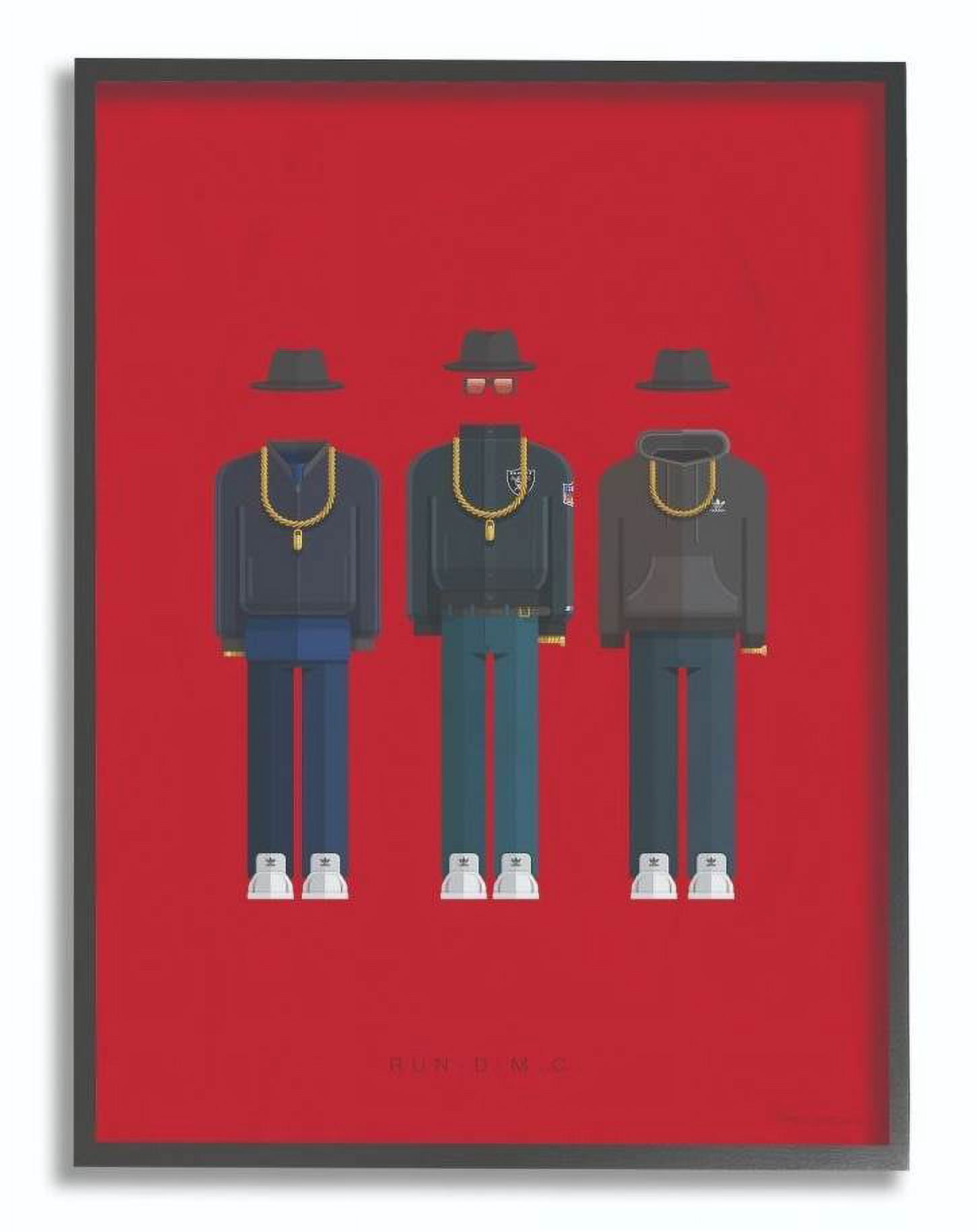 Stupell Industries Run DMC Famous People Characters Fashion Design Framed Wall Art by Fred Birchal