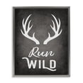 thumbnail image 1 of Stupell Industries Traditional Run Wild Antlers Gray Floating Frame Canvas Art, 17 x 21, by Ashley Calhoun, 1 of 8