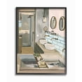thumbnail image 1 of Stupell Industries Running Bath Beige Abstract Bathroom Acrylic Painting Framed Wall Art Design by Melissa Wang, 16" x 20", Black Framed, 1 of 8