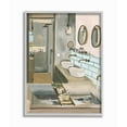thumbnail image 1 of Stupell Industries Running Bath Beige Abstract Bathroom Acrylic Painting Framed Wall Art Design by Melissa Wang, 16" x 20", Gray Framed, 1 of 5