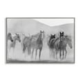 thumbnail image 1 of Stupell Industries Running Horse Herd Animals Painting Gray Framed Art Print Wall Art, 30 x 20, 1 of 2