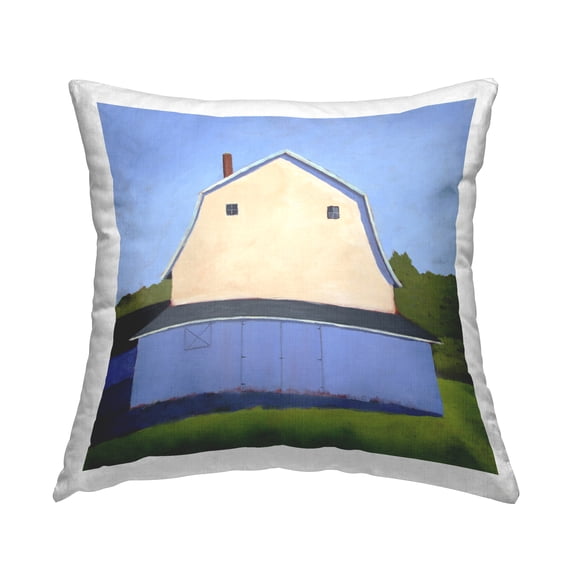 Stupell Industries Rural Barn Architecture Farmland Square Decorative Printed Throw Pillow, 18 x 18,
