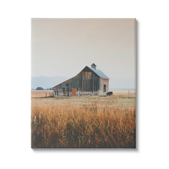 Stupell Industries Rural Barn Landscape Nature Photography Gallery Wrapped Canvas Print Wall Art, 30 x 40