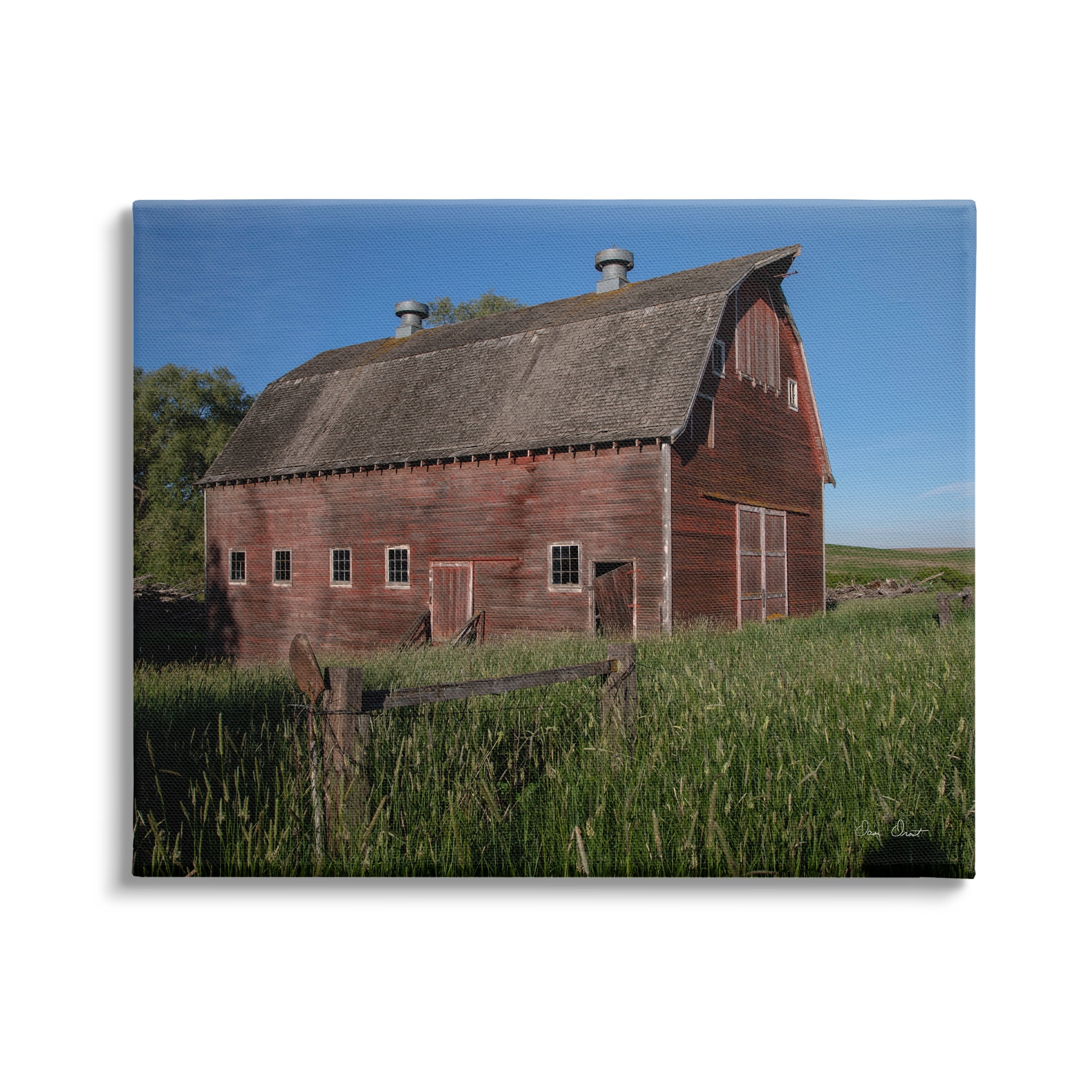 Stupell Industries Rural Barn Photography Nature Photography Gallery Wrapped Canvas Print Wall Art, 48 x 36