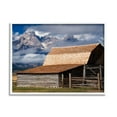 thumbnail image 1 of Stupell Industries Rural Cabin Foggy Mountain Peaks Landscape Photography White Framed Art Print Wall Art, 1 of 5