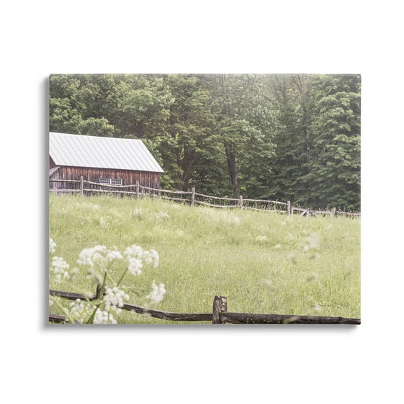 Stupell Industries Rural Country Cottage Grassland Field Photograph Gallery Wrapped Canvas Print Wall Art, Design by Sue Schlabach