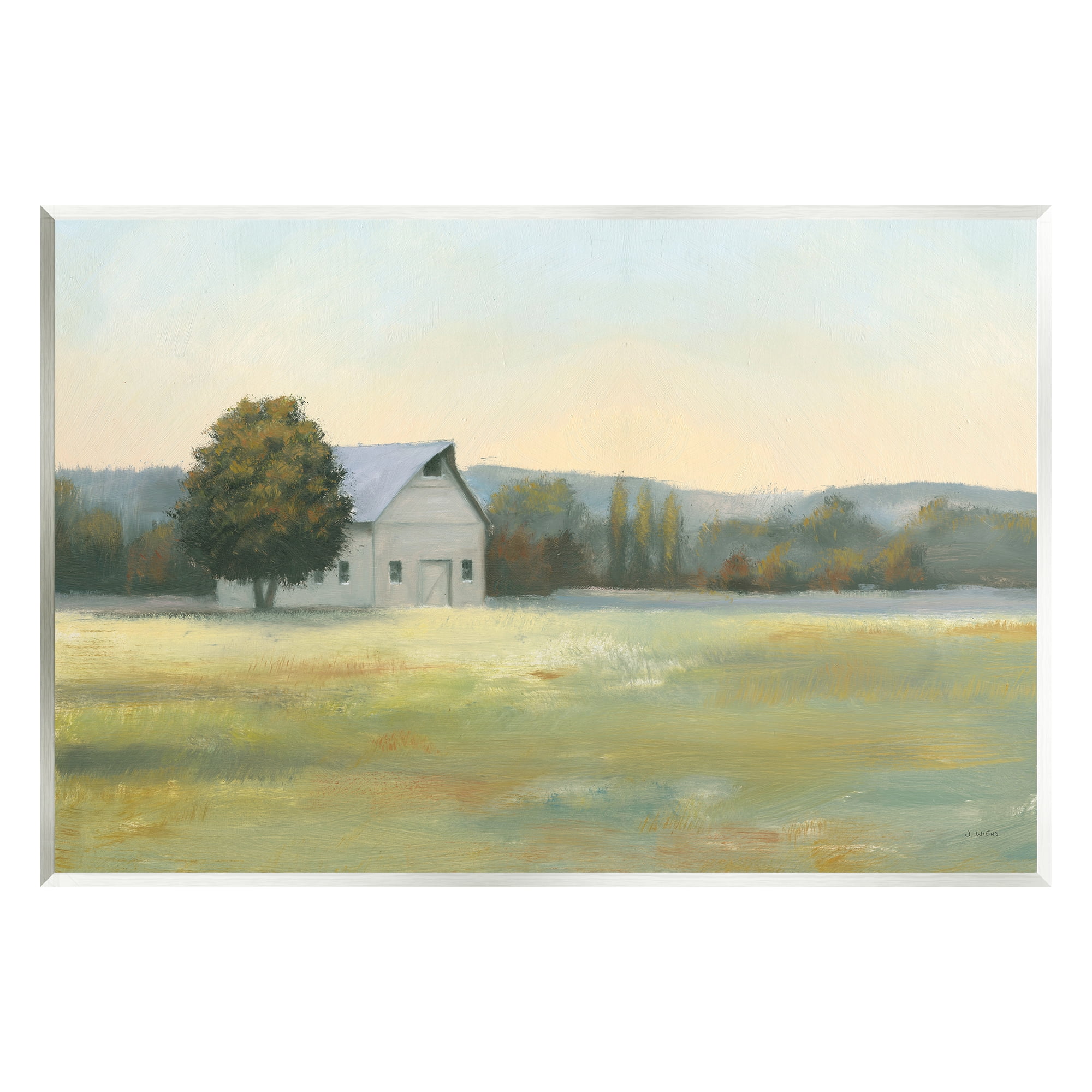 Stupell Industries Rural Countryside Cottage Nature Painting Unframed Art Print Wall Art, 15 x 10