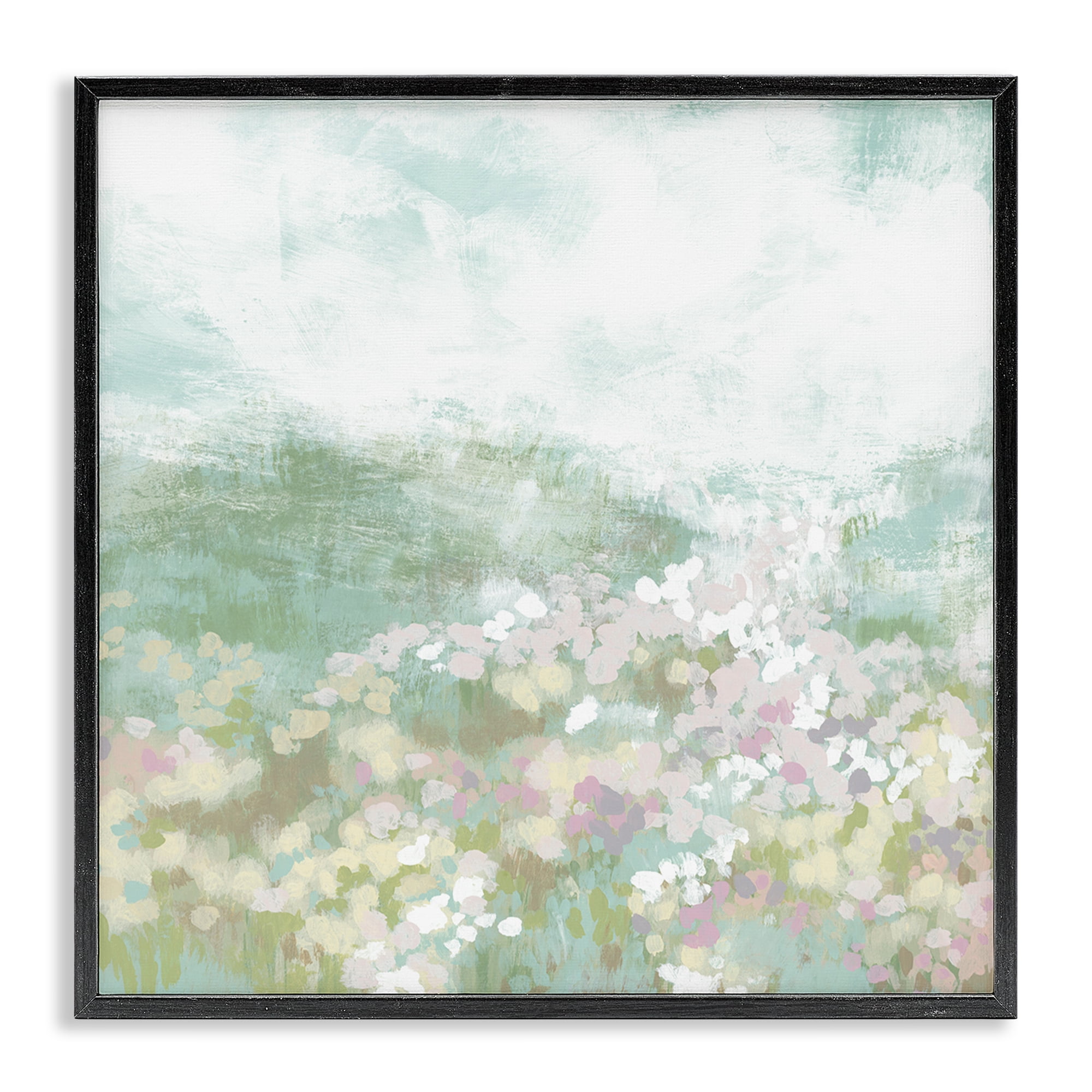 Stupell Industries Rural Countryside Impression Landscape Painting Black Framed Art Print Wall Art, 24 x 24