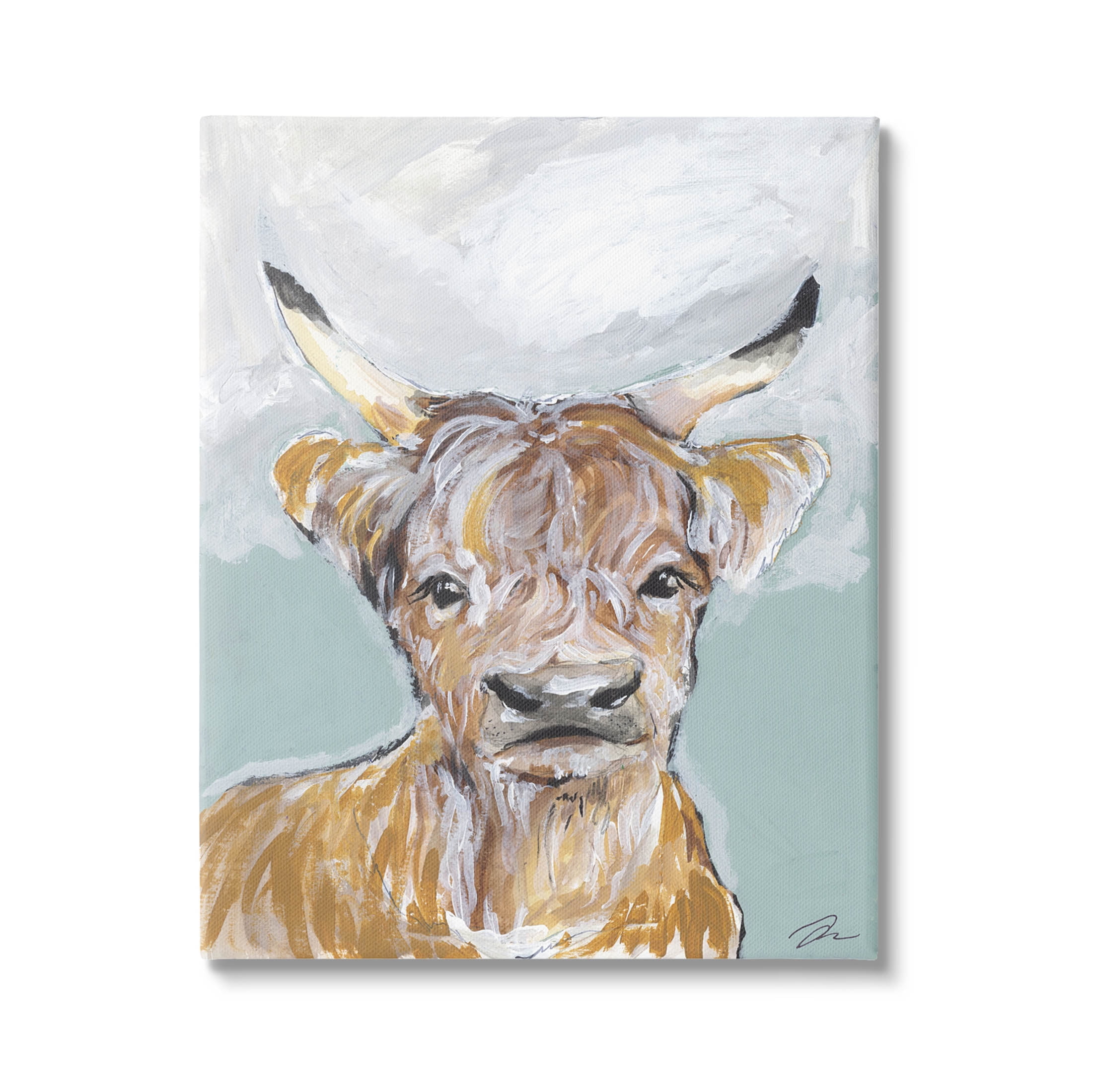 Stupell Industries Rural Farm Cattle Brushed Painting Painting Gallery Wrapped Canvas Print Wall Art, Design by Jessica Mingo