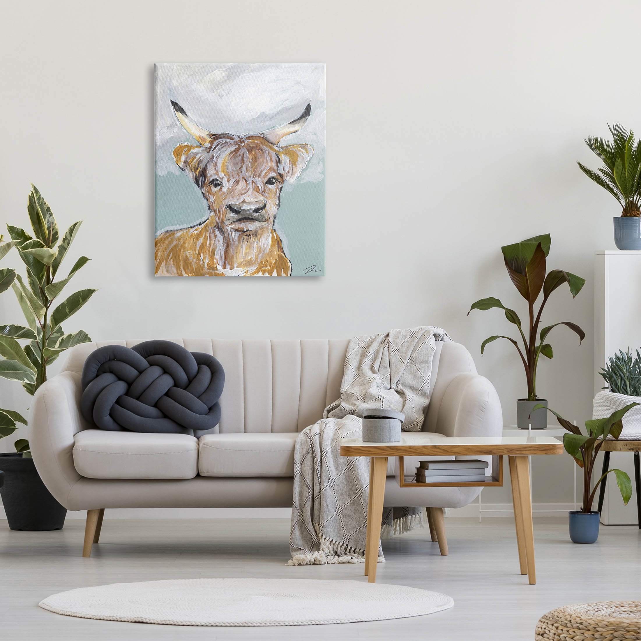 Stupell Industries Rural Farm Cattle Brushed Painting Painting Gallery Wrapped Canvas Print Wall Art, Design by Jessica Mingo