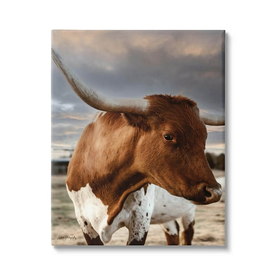Stupell Industries Rural Farm Cattle Cloudy Ranch Sky Photograph Gallery Wrapped Canvas Print Wall Art, Design by Dakota Diener