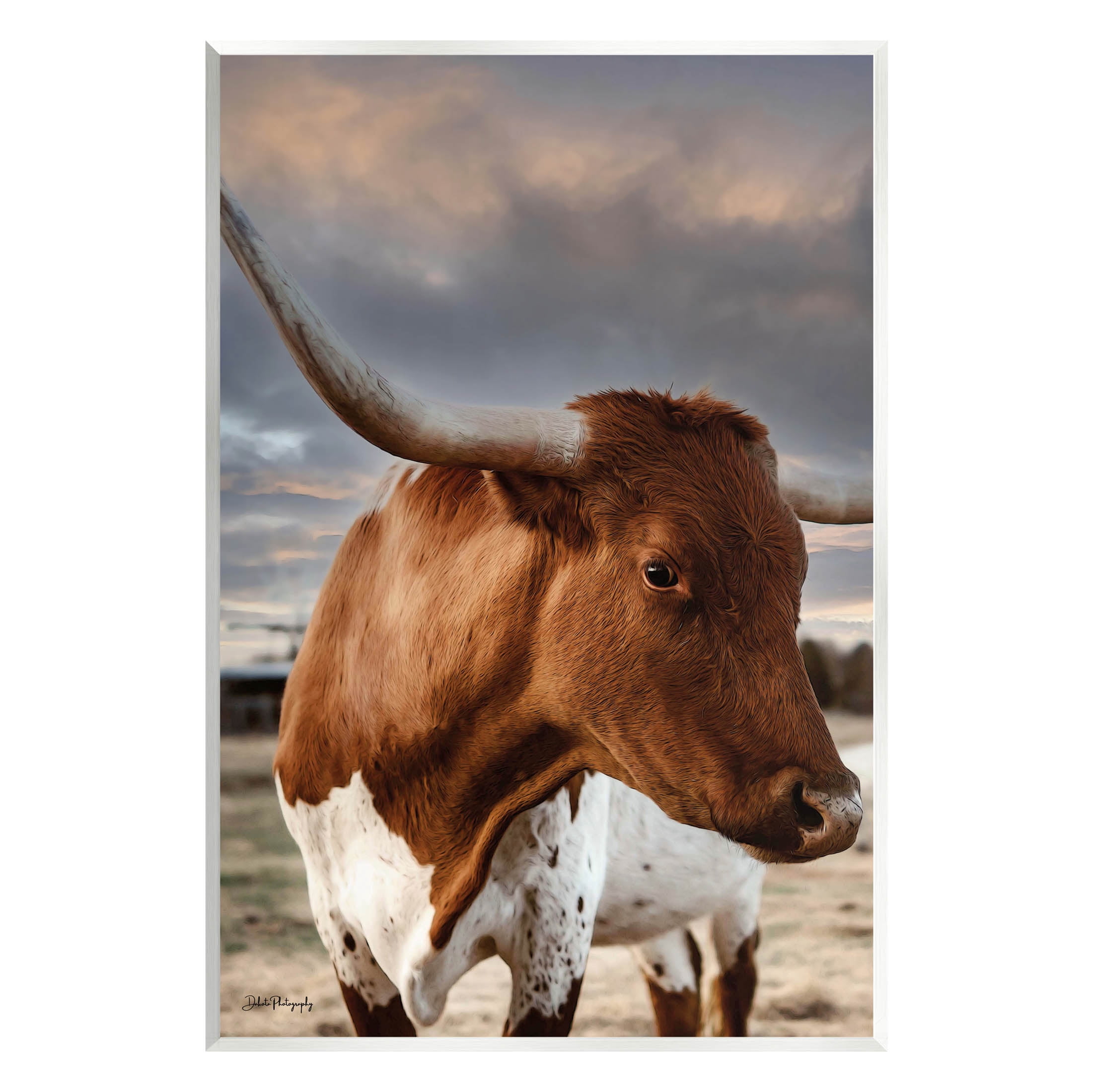 Stupell Industries Rural Farm Cattle Cloudy Ranch Sky Photograph Unframed Art Print Wall Art, Design by Dakota Diener