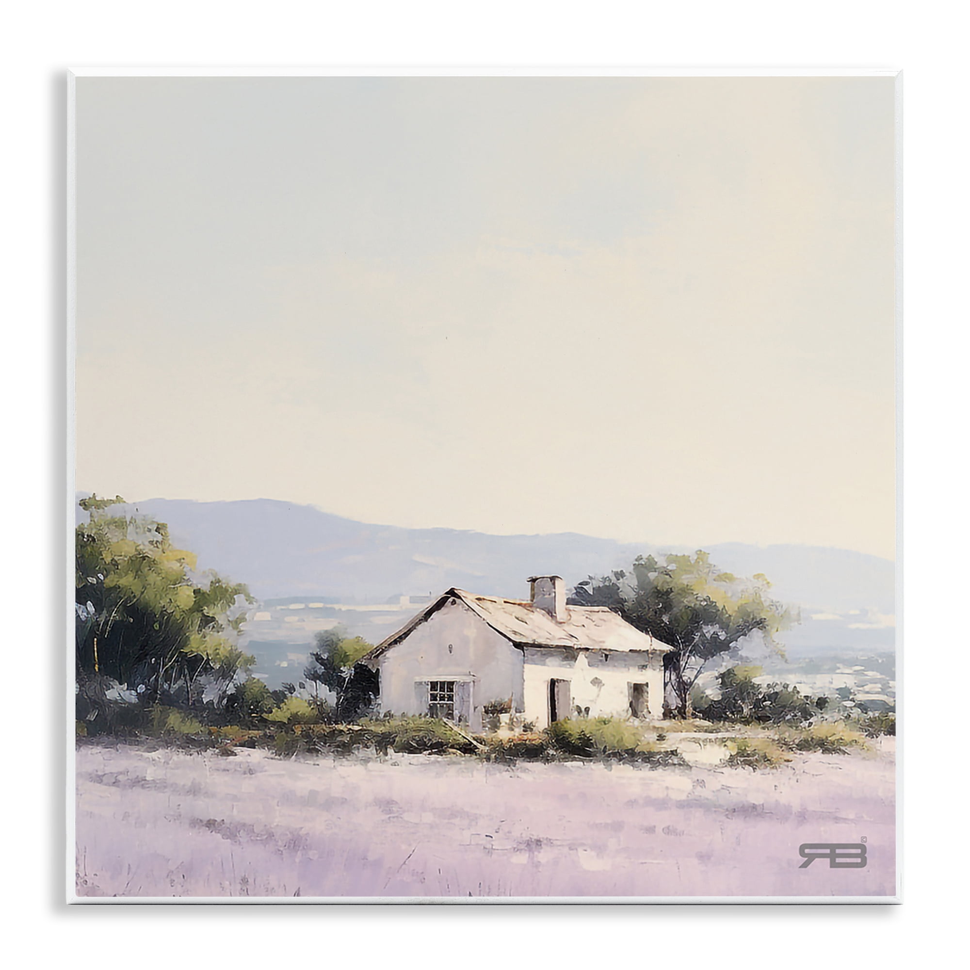 Stupell Industries Rural Farm Horizon Landscape & Nature Painting Unframed Art Print Wall Art, 12 x 12
