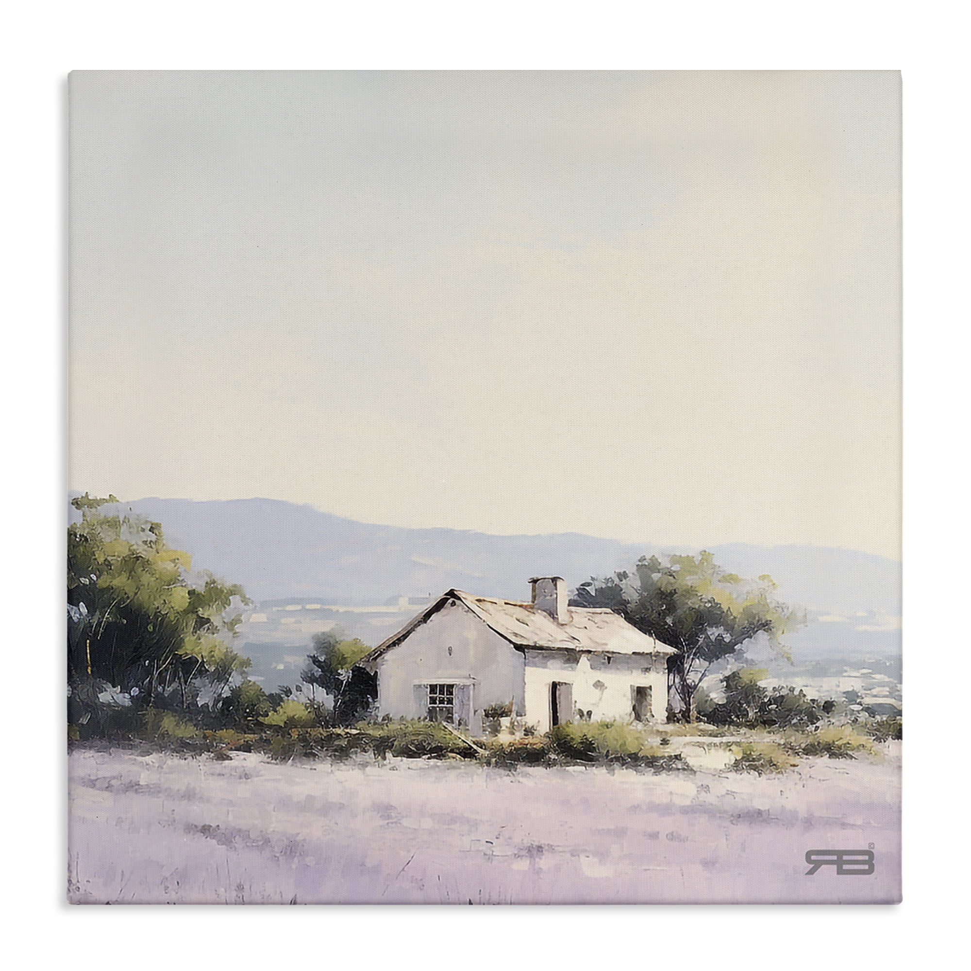 Stupell Industries Rural Farm Horizon Landscape & Nature Painting Wrapped Canvas Art Print Wall Art, 24 x 24