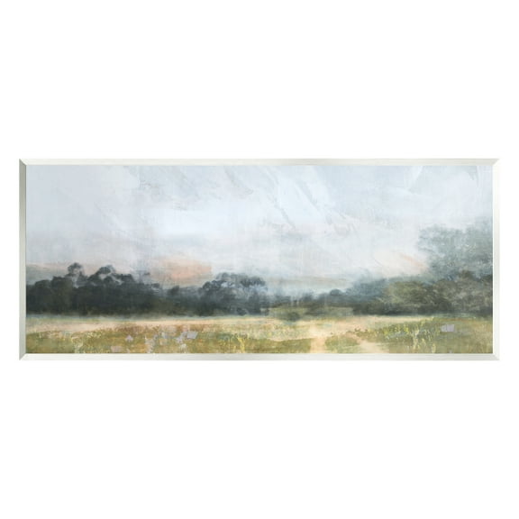 Stupell Industries Rural Field Abstract Landscape Landscape Painting Unframed Art Print Wall Art