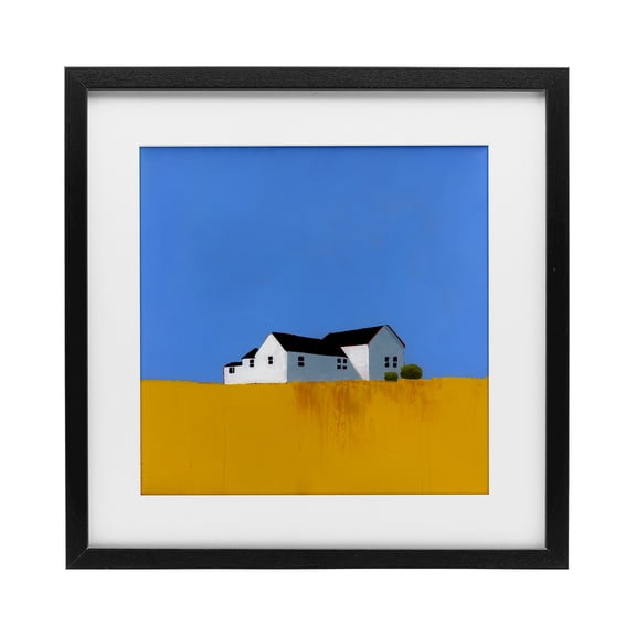 Stupell Industries Rural Field Of Gold Black Framed Print Under Glass design by Ruth LaGue, 13 x 13