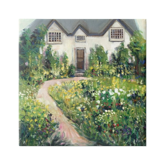 Stupell Industries Rural Floral Cottage House Garden Blooms, 17 x 17, Design by Tim OToole