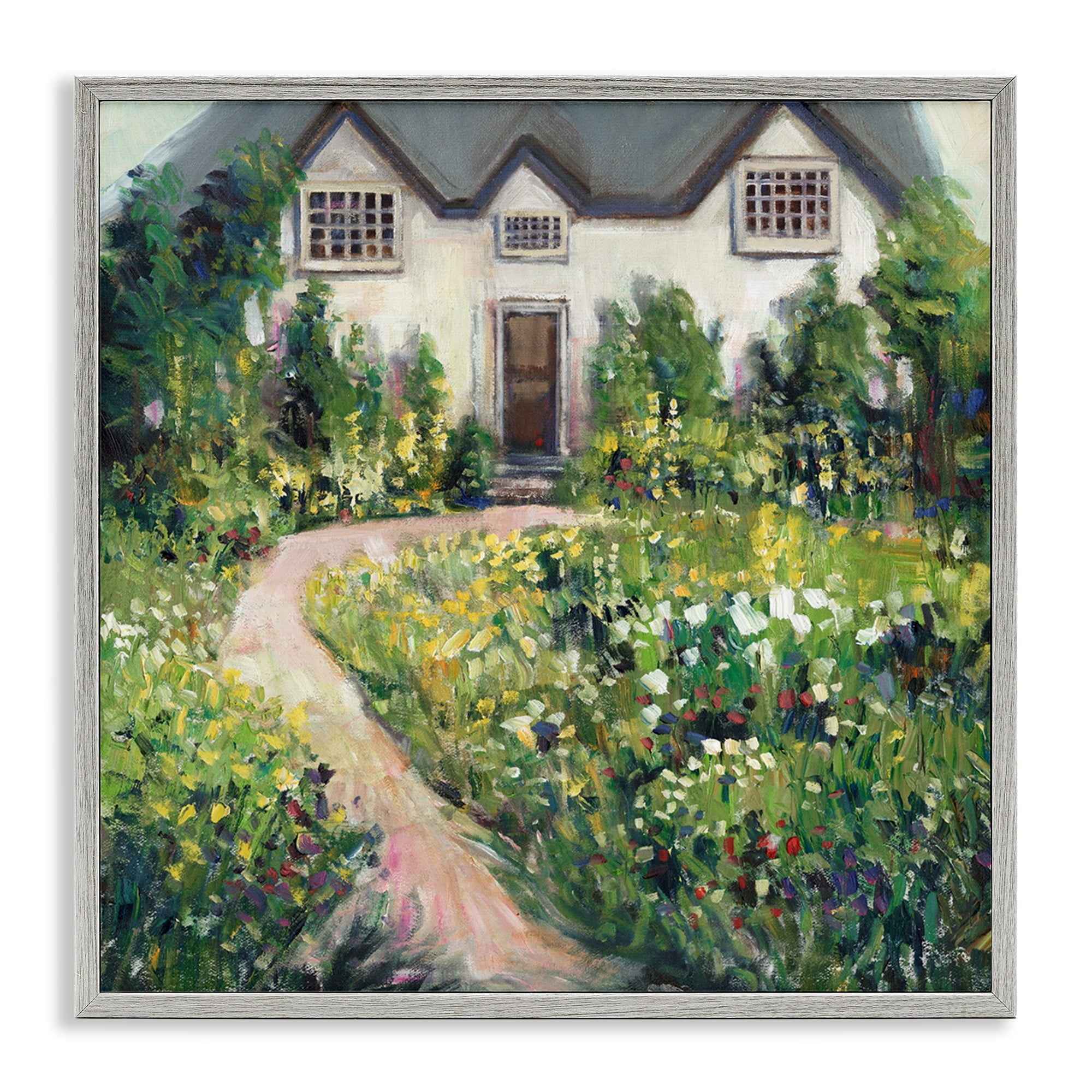 Stupell Industries Rural Floral Cottage House Garden Blooms, 24 x 24, Design by Tim OToole