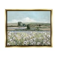 thumbnail image 1 of Stupell Industries Rural Flower Meadow Countryside Flowing Streams View Painting Metallic Gold Floating Framed Canvas Print Wall Art, Design by Sally Swatland, 1 of 5
