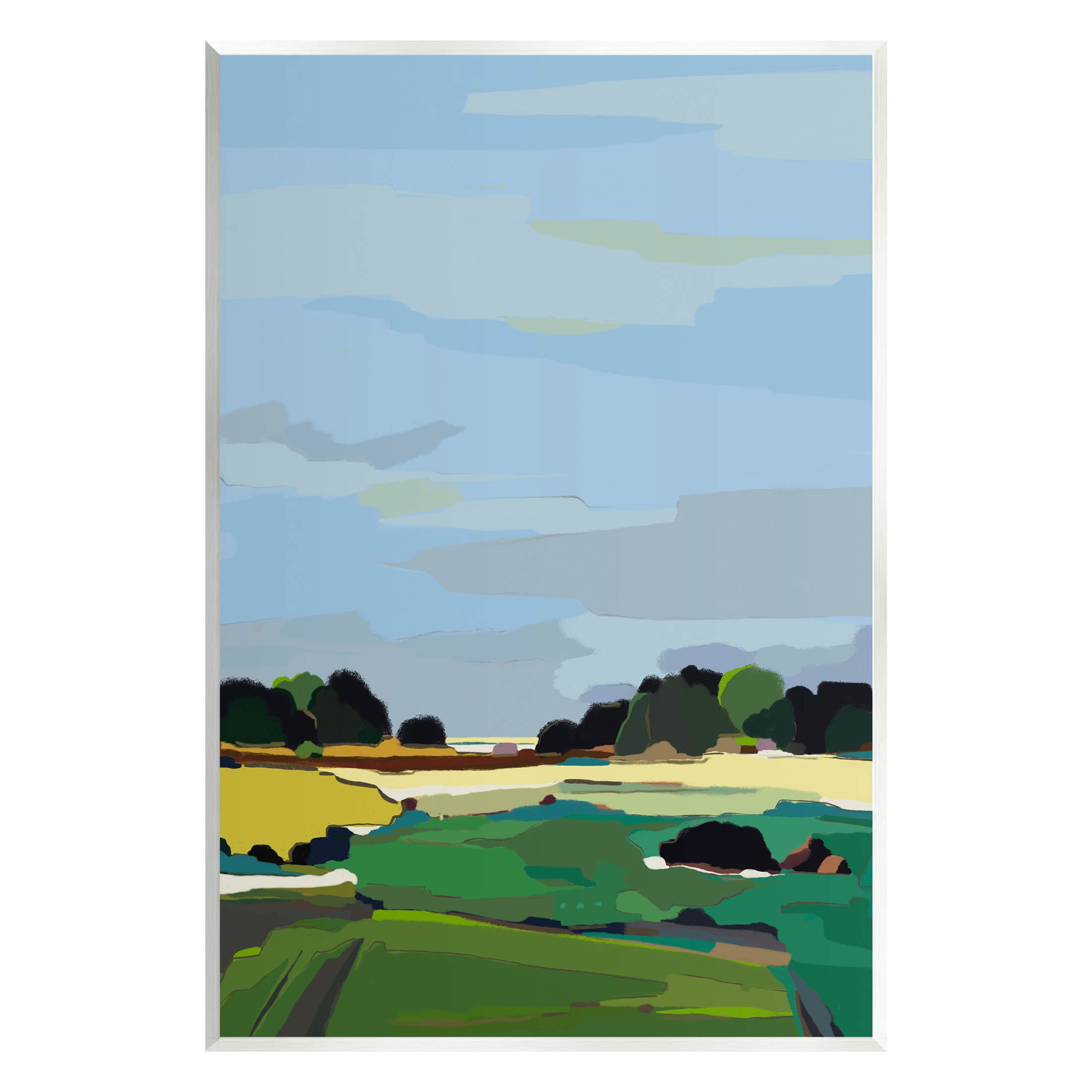 Stupell Industries Rural Grassland Fields Landscape Graphic Art Unframed Art Print Wall Art, Design by Nikita Jariwala