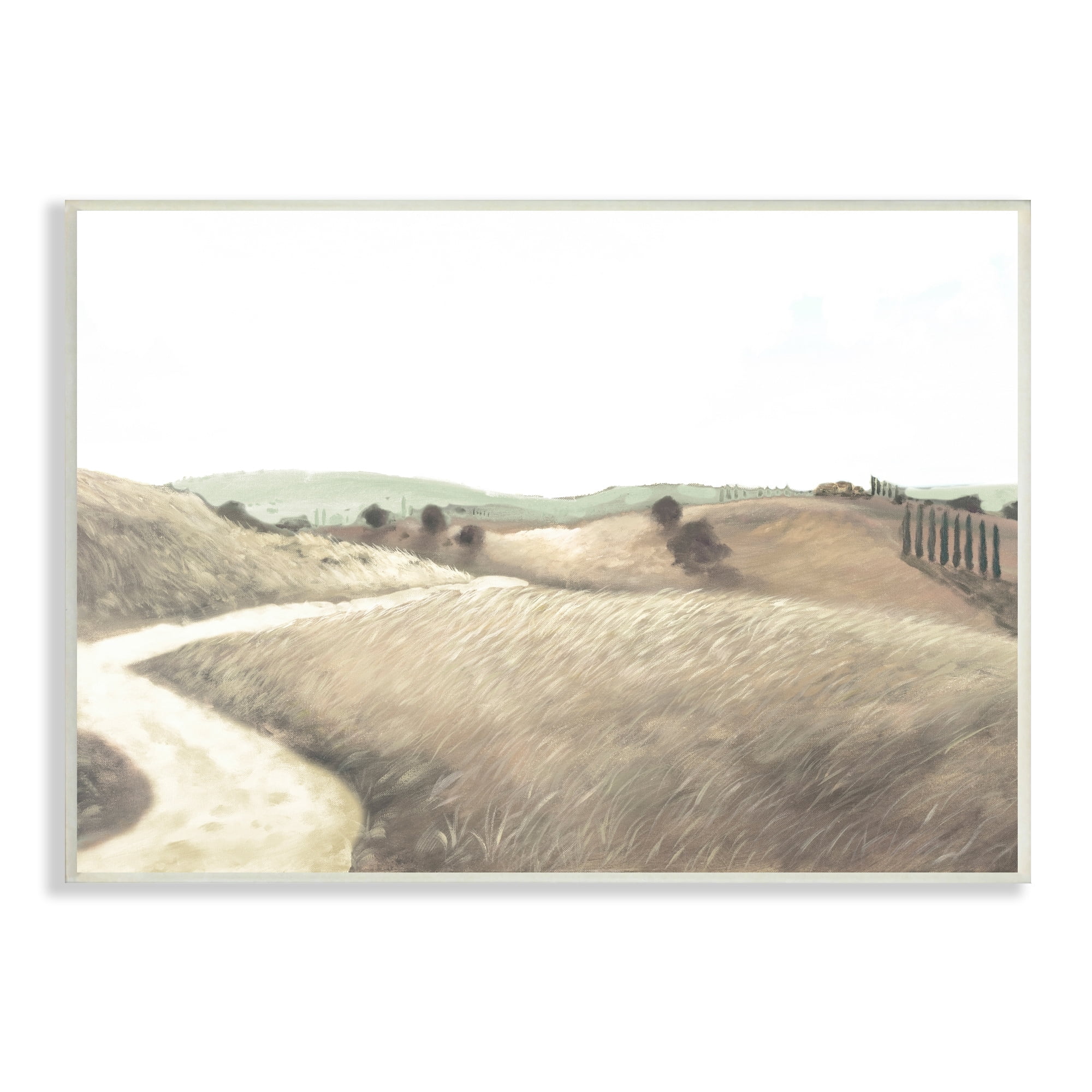 Stupell Industries Rural Hill Slopes Perspective Trail Wheat Grasslands Path,15 x 10, Design by Kingsley