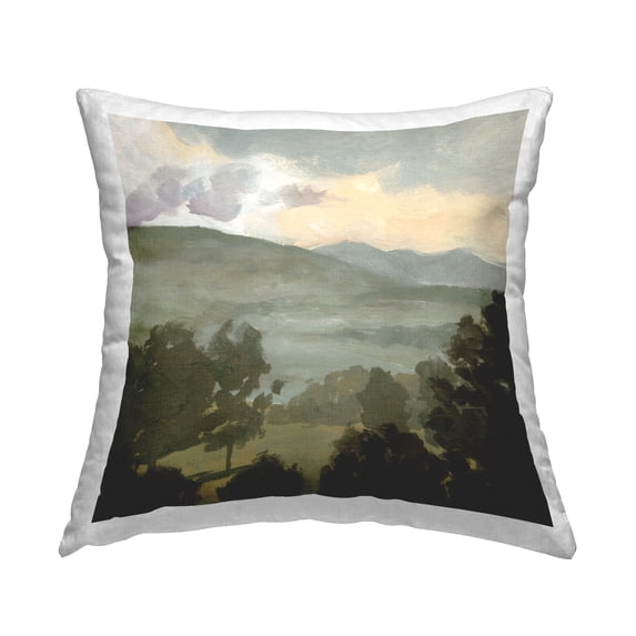 Stupell Industries Rural Hills Landscape Square Decorative Printed Throw Pillow, 18 x 18