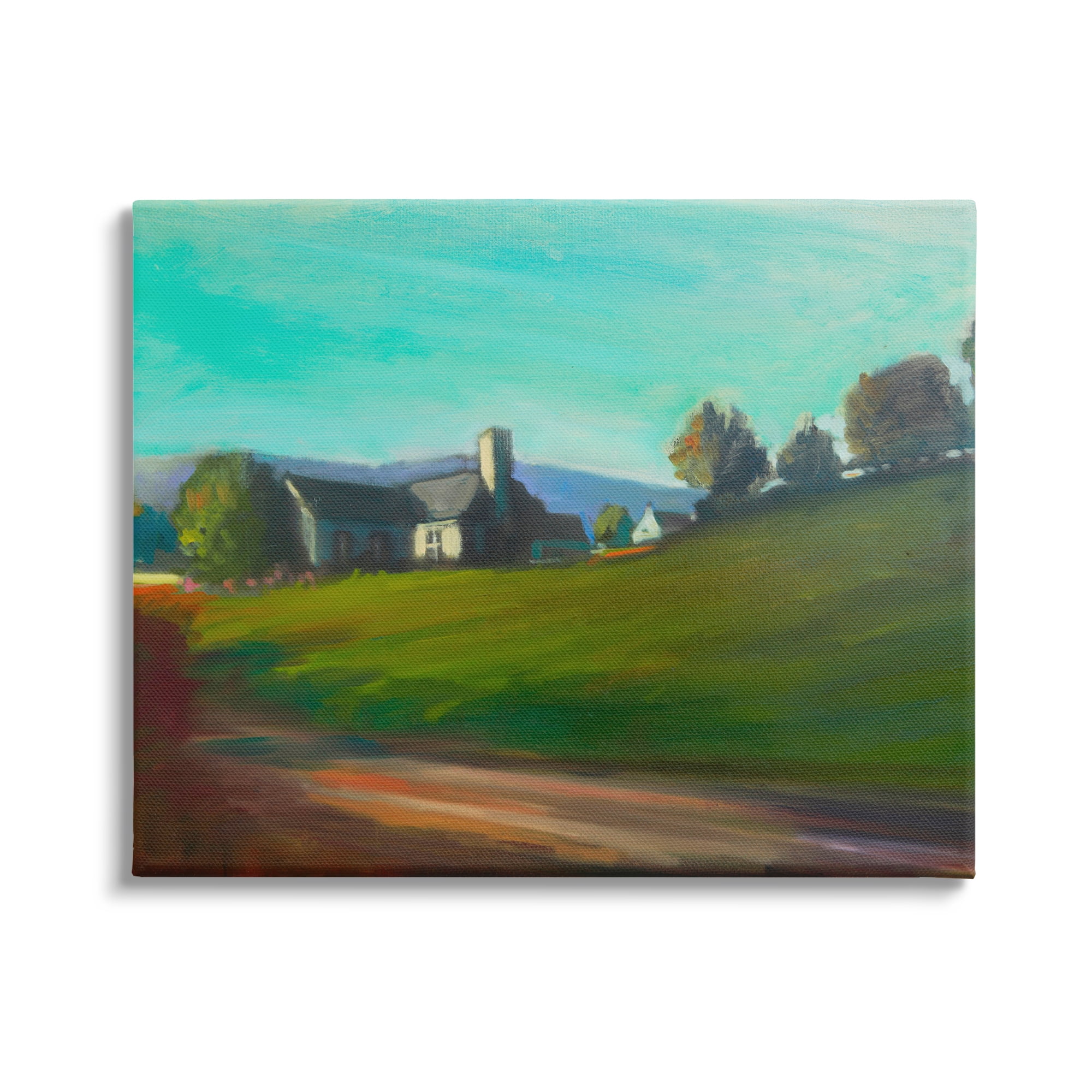 Stupell Industries Rural House Landscape Nature Painting Gallery Wrapped Canvas Print Wall Art, 48 x 36