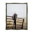 thumbnail image 1 of Stupell Industries Rural Meadow Fence Barbed Wire Countryside Photography Photograph Luster Gray Floating Framed Canvas Print Wall Art, Design by Leah Straatsma, 1 of 5