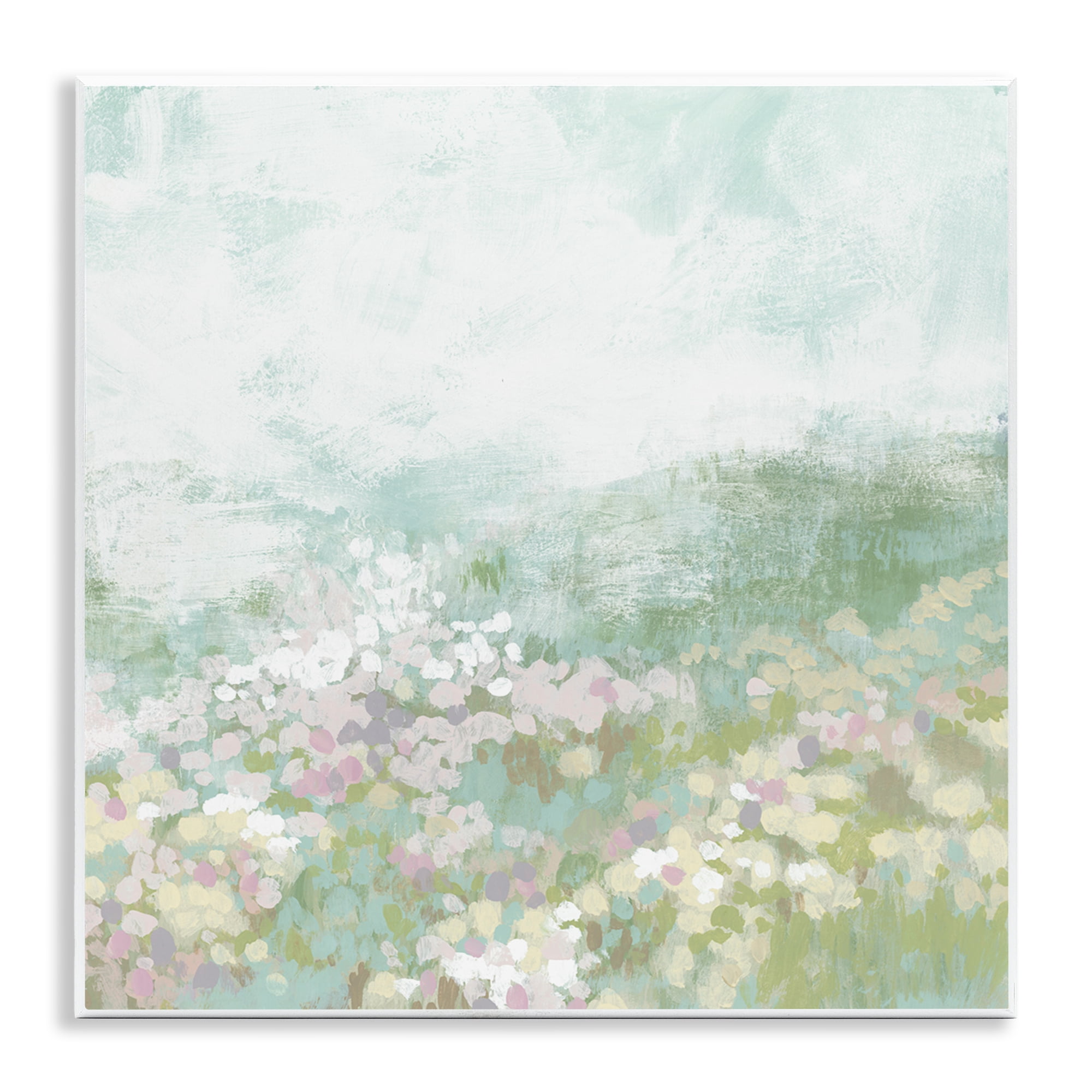 Stupell Industries Rural Meadow Impression Landscape Painting Unframed Art Print Wall Art, 12 x 12
