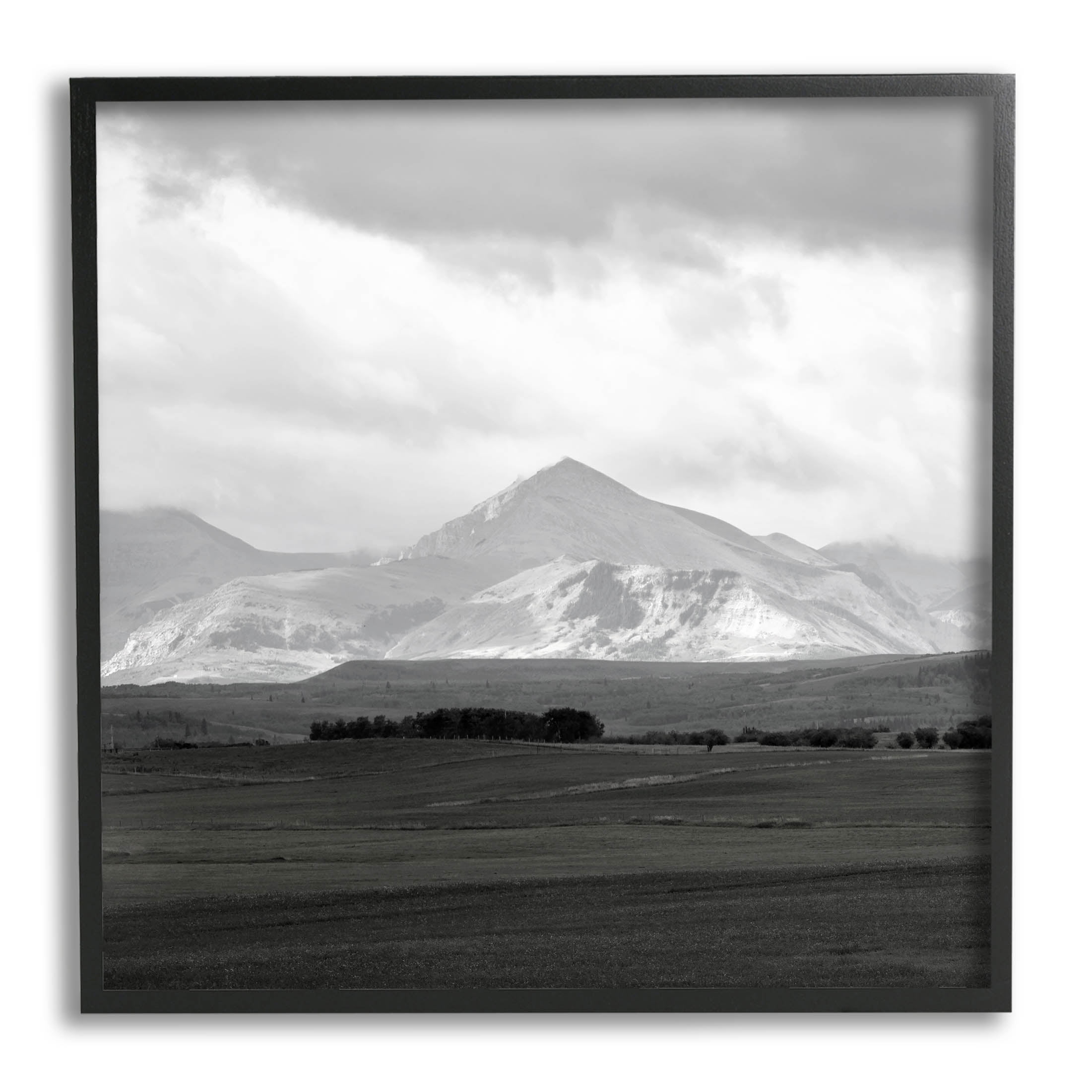 Stupell Industries Rural Mountain Peak Clouds Photograph Black Framed Art Print Wall Art, Design by Carol Robinson