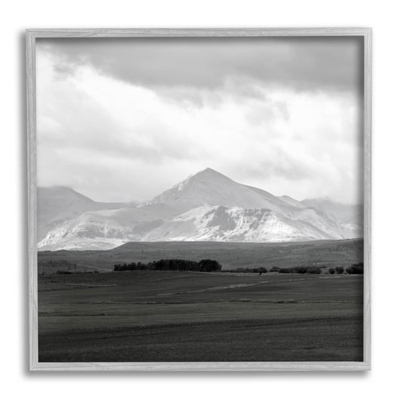Stupell Industries Rural Mountain Peak Clouds Photograph Gray Framed Art Print Wall Art, Design by Carol Robinson