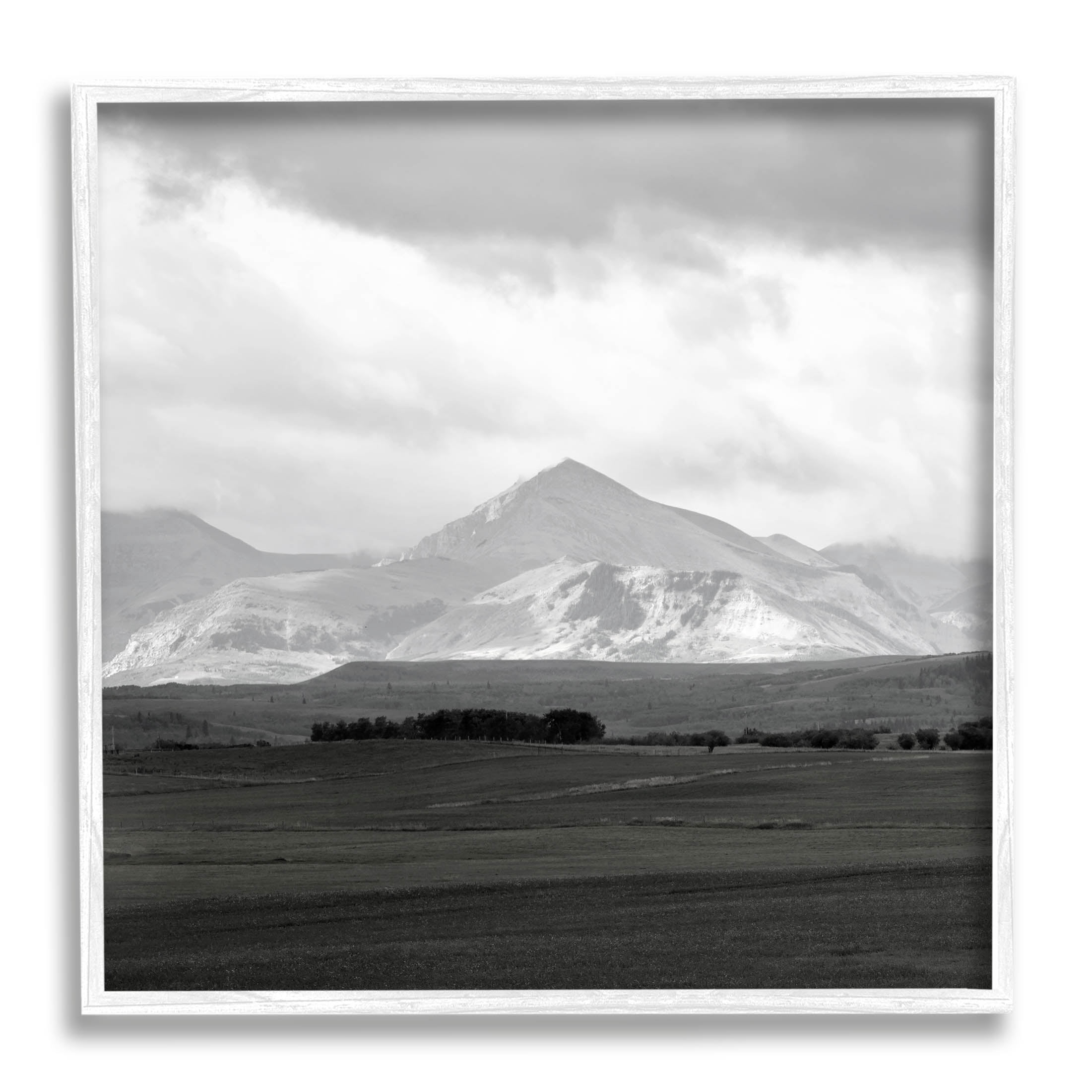 Stupell Industries Rural Mountain Peak Clouds Photograph White Framed Art Print Wall Art, Design by Carol Robinson