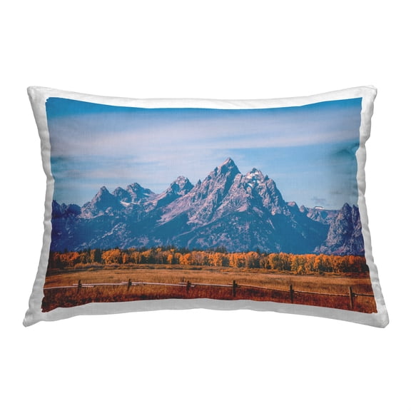 Stupell Industries Rural Mountain Peaks Decorative Printed Throw Pillow, 14 x 20