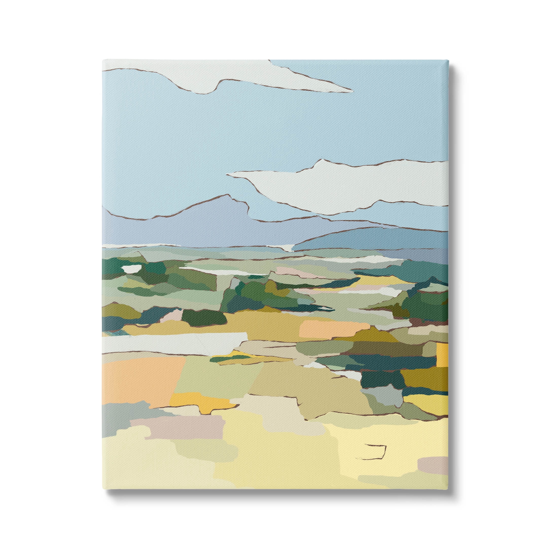 Stupell Industries Rural Pasture Abstract Field Graphic Art Gallery Wrapped Canvas Print Wall Art, Design by Nikita Jariwala