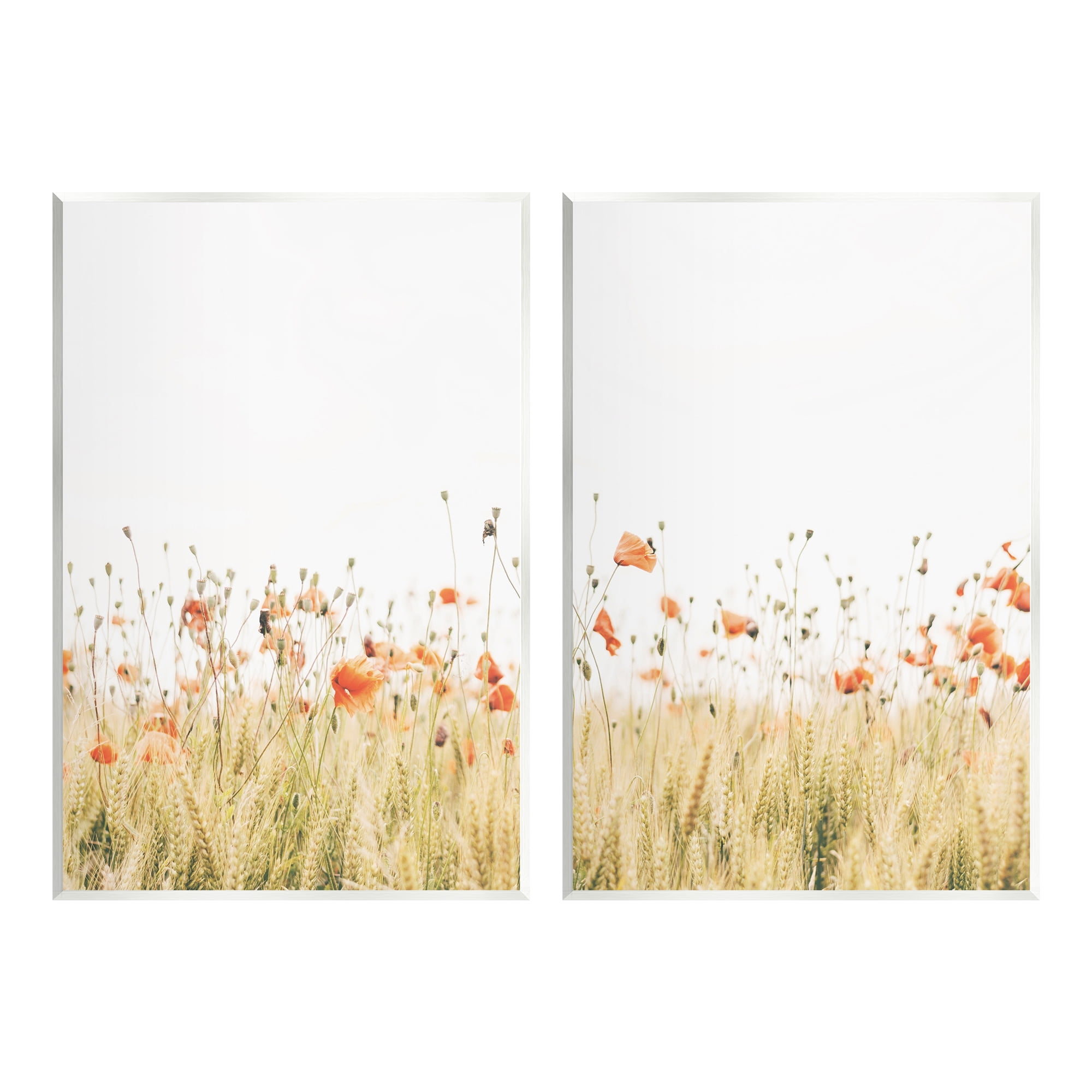 Stupell Industries Rural Poppy Field Landscape Photography Unframed Art Print Wall Art, 13 x 19