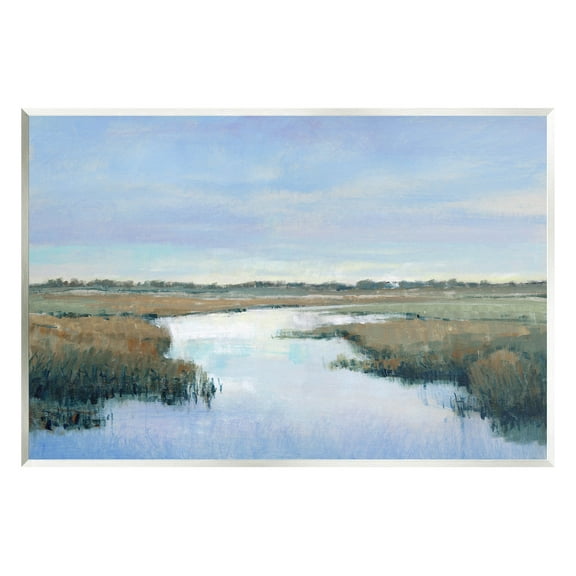 Stupell Industries Rural River Countryside Marsh Landscape Painting Unframed Art Print Wall Art, Design by Tim OToole