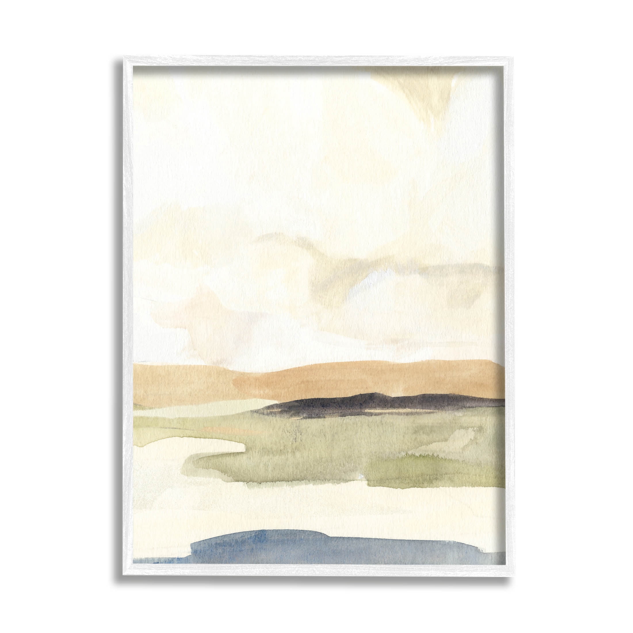 Stupell Industries Rural River Landscape Scenery Painting White Framed Art Print Wall Art, Design by Annie Warren