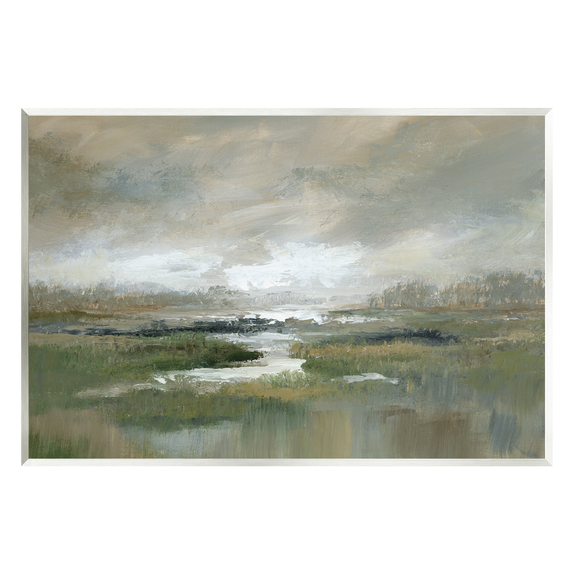 Stupell Industries Rural Stream Nature Landscape Landscape Painting Unframed Art Print Wall Art