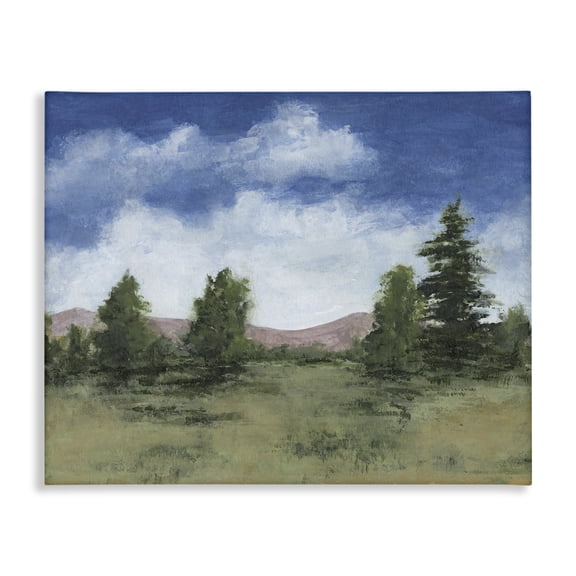 Stupell Industries Rural Trees & Vivid Clouds Landscape & Nature Painting Wrapped Canvas Canvas Art Print Wall Art, 20 x 16