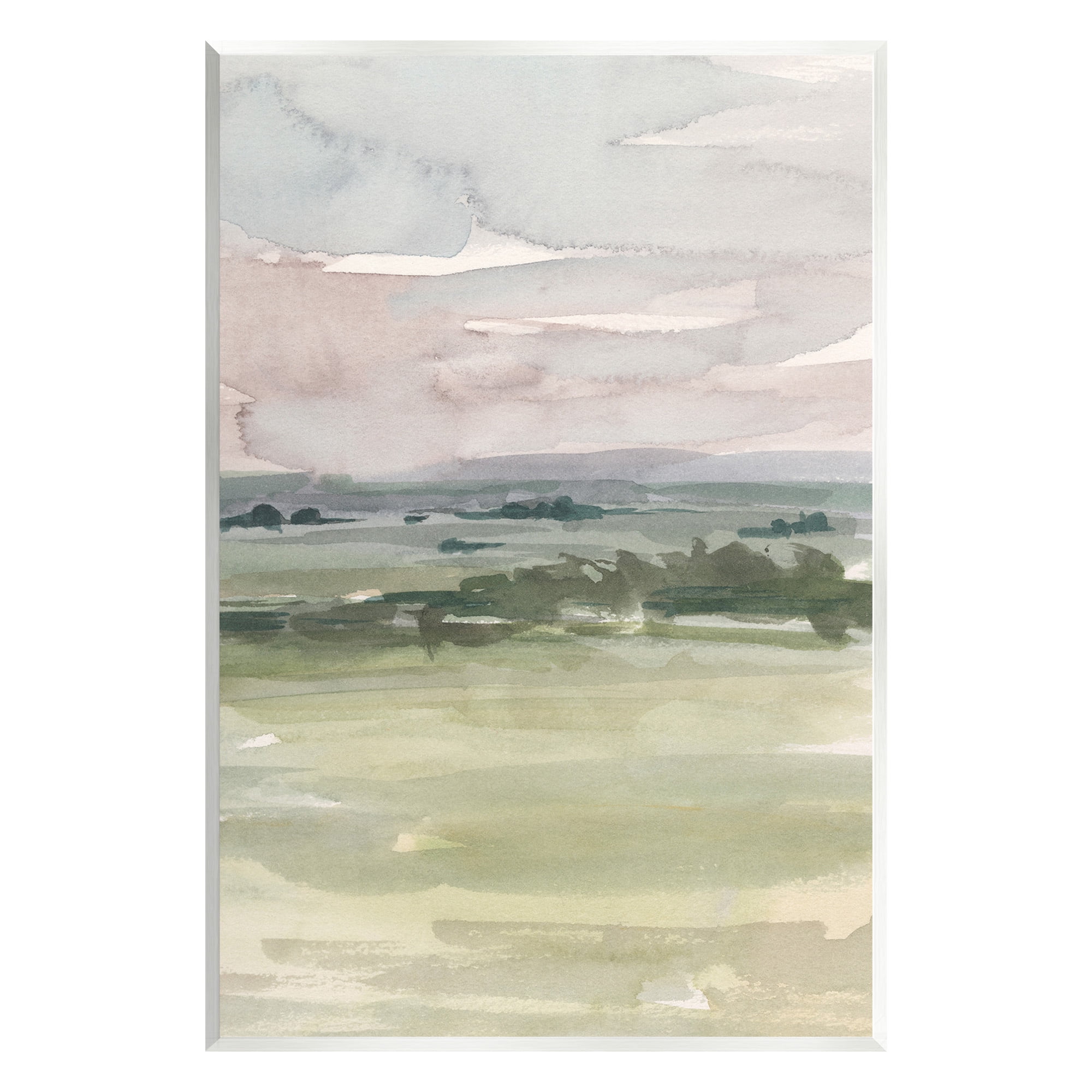 Stupell Industries Rural Watercolor Landscape Landscape Painting Unframed Art Print Wall Art, 13 x 19