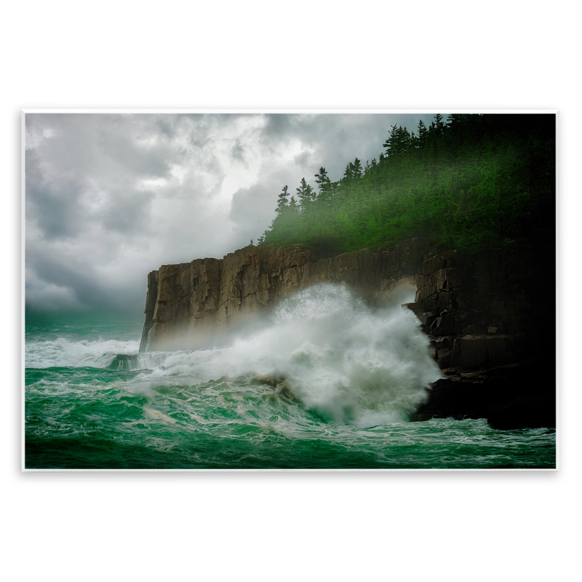 Stupell Industries Rushing Water Crashing Nautical & Beach Photography Unframed Art Print Wall Art, 19 x 13